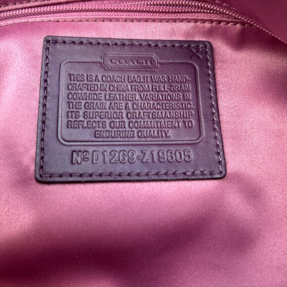 Coach Plum Patent Leather Purse and Matching Wallet #Z19605 - Picture 8 of 12